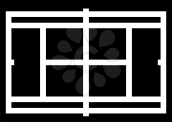 court tennis playground glyph icon vector. court tennis playground sign. isolated contour symbol black illustration