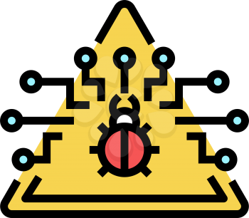 defense data base color icon vector. defense data base sign. isolated symbol illustration