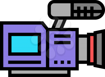 video camera color icon vector. video camera sign. isolated symbol illustration