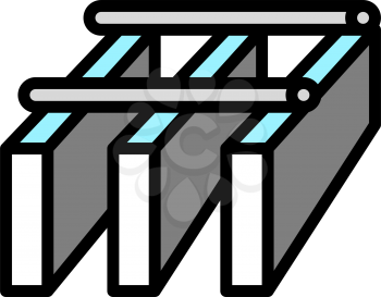 bar grating metal color icon vector. bar grating metal sign. isolated symbol illustration