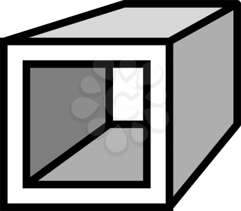 square tube metal profile color icon vector. square tube metal profile sign. isolated symbol illustration