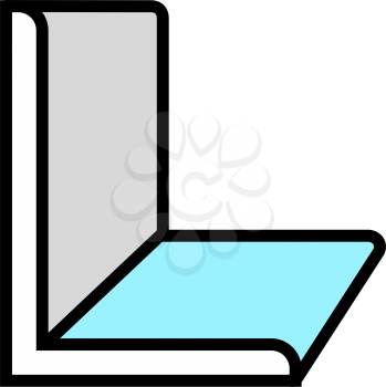 angle metal profile color icon vector. angle metal profile sign. isolated symbol illustration