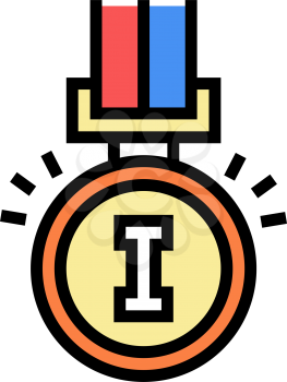 champion award color icon vector. champion award sign. isolated symbol illustration