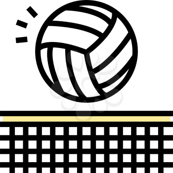 volleyball sport game color icon vector. volleyball sport game sign. isolated symbol illustration
