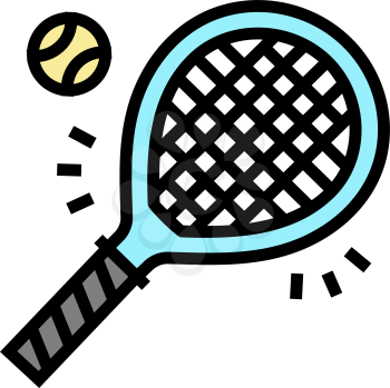 tennis sport game color icon vector. tennis sport game sign. isolated symbol illustration