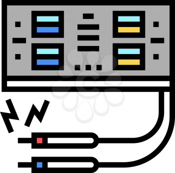 electrosurgery hospital electronic equipment color icon vector. electrosurgery hospital electronic equipment sign. isolated symbol illustration