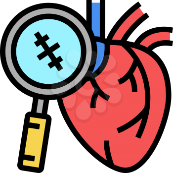 heart surgery color icon vector. heart surgery sign. isolated symbol illustration