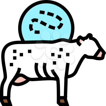 anthrax cow color icon vector. anthrax cow sign. isolated symbol illustration