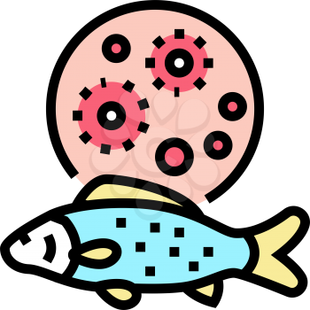 mycobacterium marinum fish color icon vector. mycobacterium marinum fish sign. isolated symbol illustration