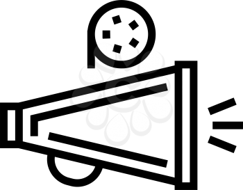 megaphone director tool line icon vector. megaphone director tool sign. isolated contour symbol black illustration