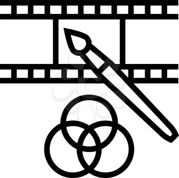 video editor line icon vector. video editor sign. isolated contour symbol black illustration