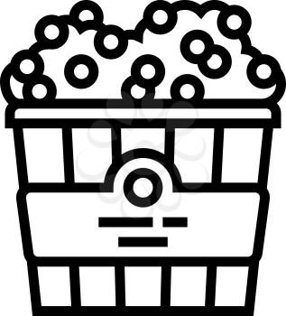 popcorn cinema food line icon vector. popcorn cinema food sign. isolated contour symbol black illustration