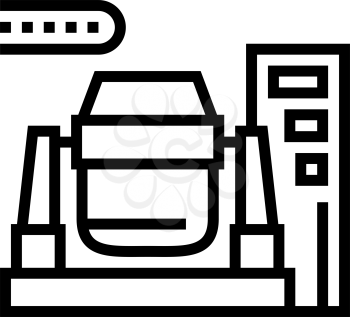 iron or coal processing plants line icon vector. iron or coal processing plants sign. isolated contour symbol black illustration