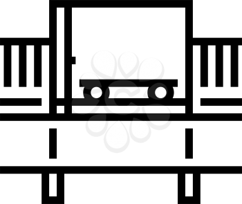 bulk handling system line icon vector. bulk handling system sign. isolated contour symbol black illustration