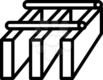 bar grating metal line icon vector. bar grating metal sign. isolated contour symbol black illustration