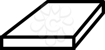 flat bar metal profile line icon vector. flat bar metal profile sign. isolated contour symbol black illustration