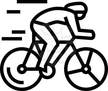 cycling sport line icon vector. cycling sport sign. isolated contour symbol black illustration