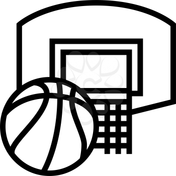 basketball team game line icon vector. basketball team game sign. isolated contour symbol black illustration