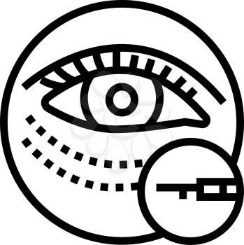 eye surgery line icon vector. eye surgery sign. isolated contour symbol black illustration