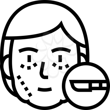 plastic surgery line icon vector. plastic surgery sign. isolated contour symbol black illustration