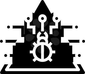 defense data base glyph icon vector. defense data base sign. isolated contour symbol black illustration