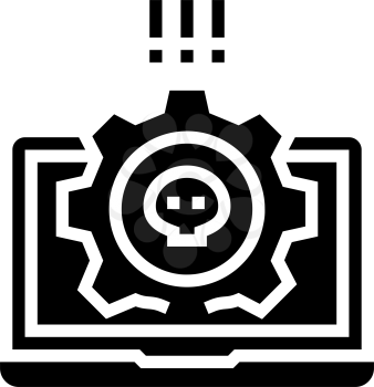 antivirus software glyph icon vector. antivirus software sign. isolated contour symbol black illustration