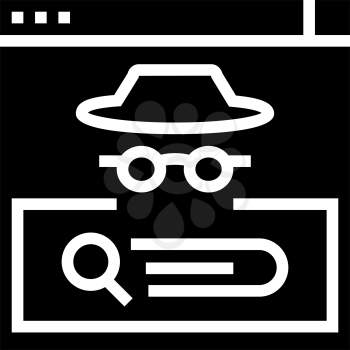 confidential security system glyph icon vector. confidential security system sign. isolated contour symbol black illustration