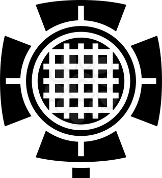 spotlight electric equipment glyph icon vector. spotlight electric equipment sign. isolated contour symbol black illustration