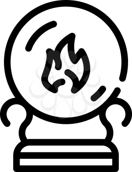 sphere for spiritism line icon vector. sphere for spiritism sign. isolated contour symbol black illustration