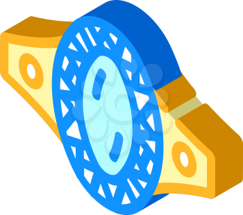 ring with magic diamond isometric icon vector. ring with magic diamond sign. isolated symbol illustration