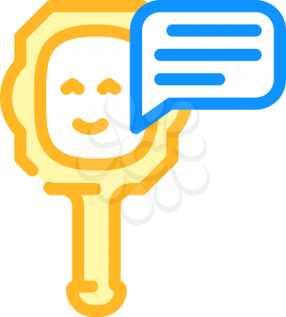 talking mirror color icon vector. talking mirror sign. isolated symbol illustration