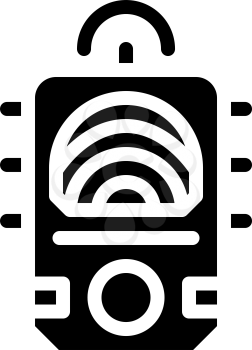 ectoplasm paranormal detector glyph icon vector. ectoplasm paranormal detector sign. isolated contour symbol black illustration