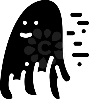 ghost spirit of a dead person glyph icon vector. ghost spirit of a dead person sign. isolated contour symbol black illustration