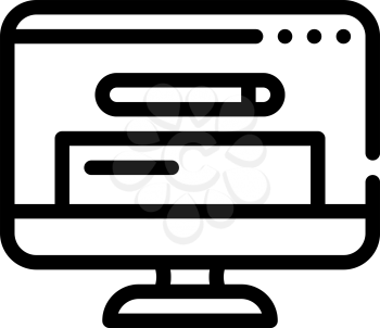 browser search operating system line icon vector. browser search operating system sign. isolated contour symbol black illustration