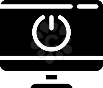on and off operating system glyph icon vector. on and off operating system sign. isolated contour symbol black illustration
