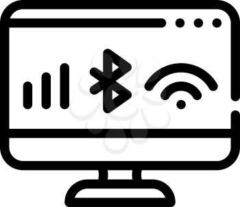 connection operating system line icon vector. connection operating system sign. isolated contour symbol black illustration