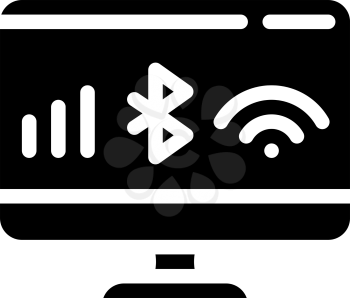connection operating system glyph icon vector. connection operating system sign. isolated contour symbol black illustration