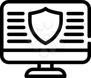 data security operating system line icon vector. data security operating system sign. isolated contour symbol black illustration