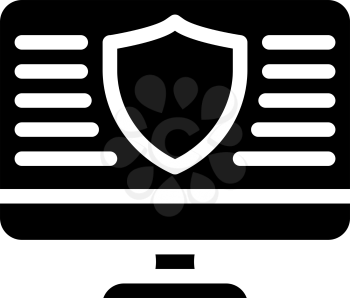 data security operating system glyph icon vector. data security operating system sign. isolated contour symbol black illustration