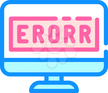 error operating system color icon vector. error operating system sign. isolated symbol illustration