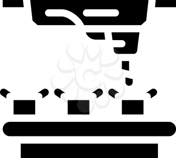 conveyor for packaging vaccine glyph icon vector. conveyor for packaging vaccine sign. isolated contour symbol black illustration