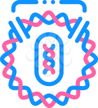 dna decoding for future vaccine color icon vector. dna decoding for future vaccine sign. isolated symbol illustration