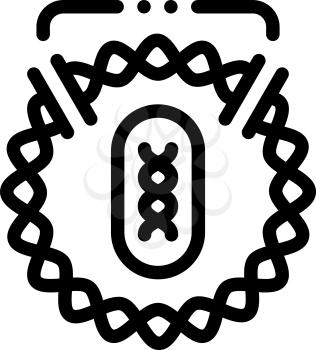 dna decoding for future vaccine line icon vector. dna decoding for future vaccine sign. isolated contour symbol black illustration