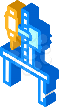drilling and slotting machine isometric icon vector. drilling and slotting machine sign. isolated symbol illustration