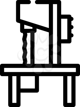 bandsaw equipment line icon vector. bandsaw equipment sign. isolated contour symbol black illustration