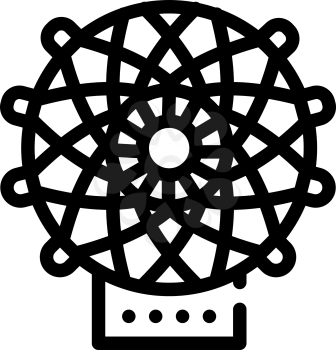 carbon fiber weaving loom line icon vector. carbon fiber weaving loom sign. isolated contour symbol black illustration