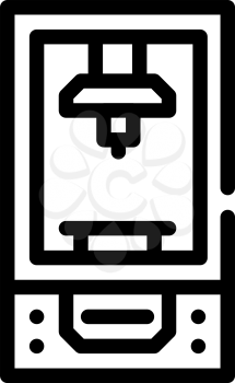 powder for 3d printer line icon vector. powder for 3d printer sign. isolated contour symbol black illustration