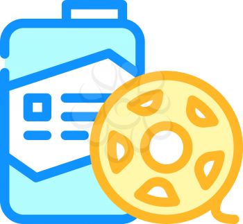 coils and jar with photopolymer color icon vector. coils and jar with photopolymer sign. isolated symbol illustration