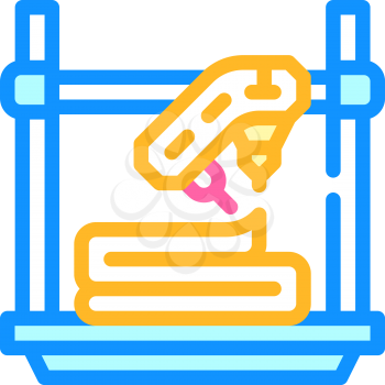 uv flash fused printer color icon vector. uv flash fused printer sign. isolated symbol illustration