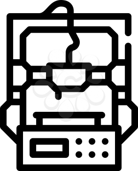 entry level 3d printer line icon vector. entry level 3d printer sign. isolated contour symbol black illustration